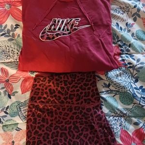Nike Cheetah Print Hoodie Sweatshirt 